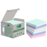 Post-it Haftnotiz Recycling Notes Tower Pastell Rainbow 76 x 76 mm (B x H) je 2 x mint, hellblau, j