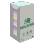 Post-it Haftnotiz Recycling Notes Tower Pastell Rainbow 76 x 76 mm (B x H) je 4 x mint, rosa, flami