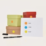 Avery Zweckform Markierungspunkt 8mm Papier leuchtorange 416 Etik./Pack.