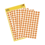 Avery Zweckform Markierungspunkt 8mm Papier leuchtorange 416 Etik./Pack.