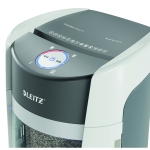 Leitz Aktenvernichter IQ OptiMax P-5 Papier, Heftklammern, Broklammern Partikelschnitt wei