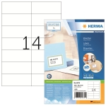 HERMA Universaletikett PREMIUM 105 x 42,3 mm (B x H) nicht wieder ablösbar Papier weiß 1.400 Etik./P
