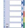 Plastikregister Blanko, A4, PP, 5 Blatt, farbig