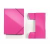 Eckspannermappe WOW, A4, Fllhhe 250 Blatt, Karton, pink metall