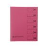 BENE Ordnungsmappe PVC Umschlag 6 Fcher rosa