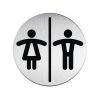 Piktogramm ''WC Damen und Herren'' Edelstahl