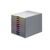 DURABLE Schubladenbox VARICOLOR 10 10 Schubladen DIN A4, DIN C4, Folio, Letter ABS Kunststoff/Polys