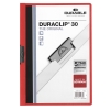 DURABLE Klemmmappe DURACLIP 30 DIN A4 Hartfolie Farbe der Rckseite: rot Farbe der Klemme: schwarz