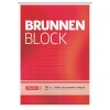 BRUNNEN Briefblock DIN A5 kariert 70g/m rot wei 50 Bl.