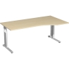 Gerambel Schreibtisch C Fu Flex Mae: 1.800 x 680-820 x 800/1.000 mm (B x H x T) Dreischicht-Feins