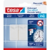 tesa Klebenagel Fliesen, Metall 2 x 2kg inkl. drei Klebestreifen wei 2 St./Pack.