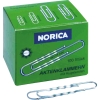 NORICA Broklammer gewellt, runde Form, mit Kugelenden 77mm Metall, verzinkt silber 100 St./Pack.