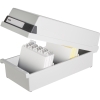 HAN Karteikasten 17,7 x 14 x 36 cm (B x H x T) DIN A6 quer 1.300 Karten Polystyrol lichtgrau 2 Sttz