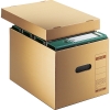 Leitz Archivbox Premium 33,5 x 28 x 44 cm (B x H x T) DIN A4 mit Archivdruck Wellpappe recycelt/Natr