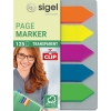 SIGEL Haftstreifen Pfeil 50 x 12 mm (B x H) inkl. Clip grn, blau, violett, gelb, orange 25 Bl./Bloc