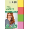 SIGEL Haftmarker Brillant 50 x 20 mm (B x H) gelb, orange, grn, pink 40 Bl./Block 4 Block/Pack.