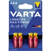 Varta Batterie Longlife Max Power AAA/Micro LR03 Alkaline 1,5V 1.280 mAh 4 St./Pack.