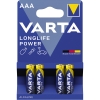 Varta Batterie Longlife Power AAA/Micro LR03 Alkaline 1,5V 1.270 mAh 4 St./Pack.