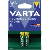 Varta Akku Recharge Accu Phone AAA/Micro HR03 Nickel-Metallhydrid 1,2V 800 mAh 2 St./Pack.