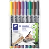 STAEDTLER Folienstift Lumocolor permanent 313 0,4mm farbig sortiert nicht dokumentenecht 8 St./Pac