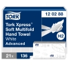 Tork Papierhandtcher Xpress Advanced 21,2 x 34 cm (B x L) Tissue wei 21 x 136 Bl./Pack.