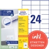 Avery Zweckform Universaletikett ultragrip 70 x 36 mm (B x H) nicht wieder ablsbar Papier wei 5.28