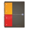 Oxford Collegeblock International Activebook DIN A4+ kariert Polypropylen grau/orange/rot 80 Bl.