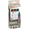 edding Whiteboardmarker 28 EcoLine 1,5-3mm farbig sortiert 4 St./Pack.