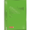 BRUNNEN Collegeblock Student Colour Code DIN A4 kariert mit Rand innen/auen 90g/m kiwi grn 80 Bl.