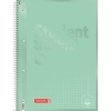 BRUNNEN Collegeblock Student Colour Code DIN A4 kariert mit Rand innen/auen 90g/m mint 80 Bl.