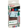 edding Permanentmarker 21 EcoLine 1,5-3mm farbig sortiert 4 St./Pack.